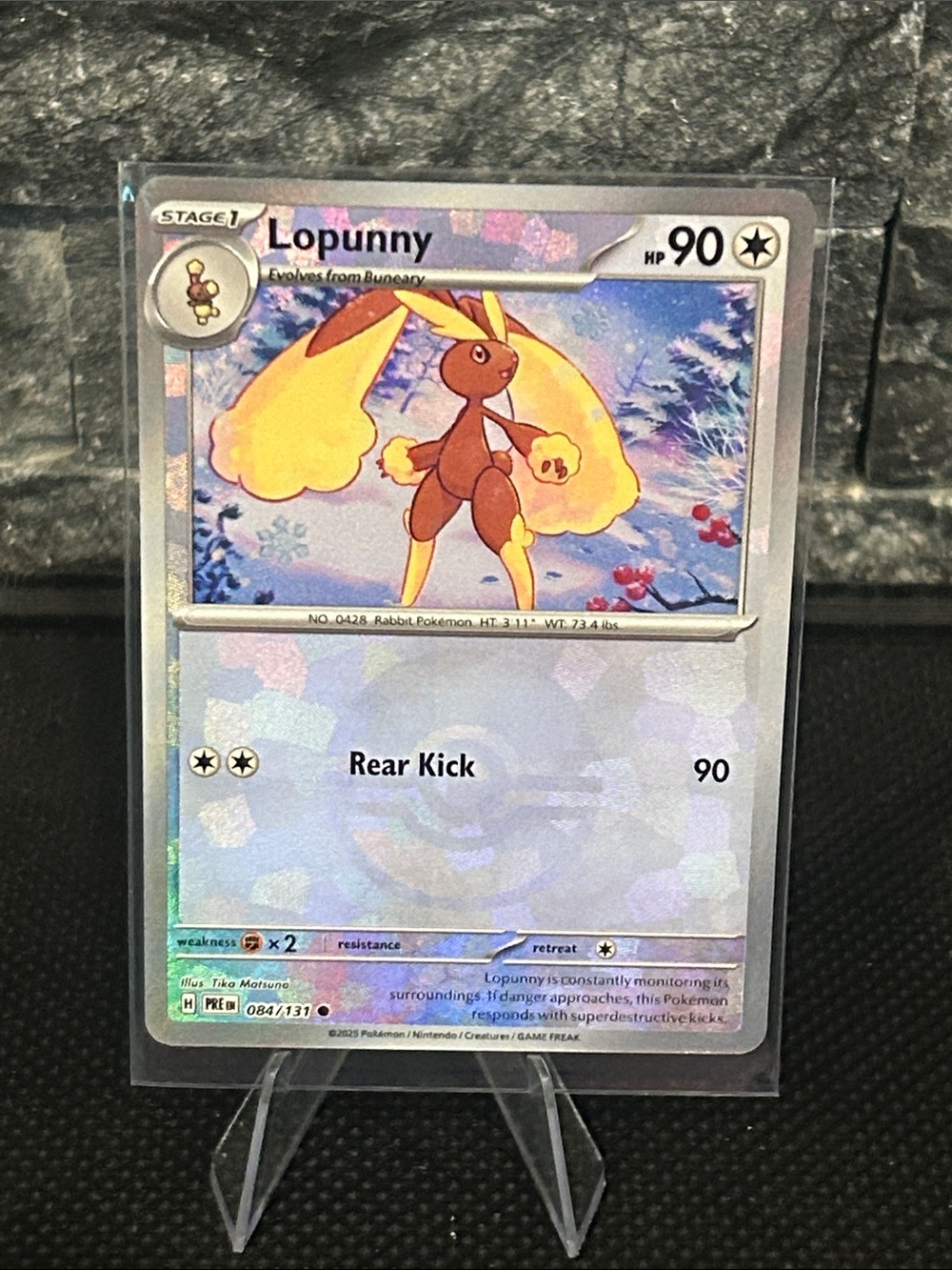 Pokemon Lopunny Pokeball 084/131 Holo from Prismatic Evolutions M/NM
